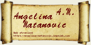 Angelina Matanović vizit kartica